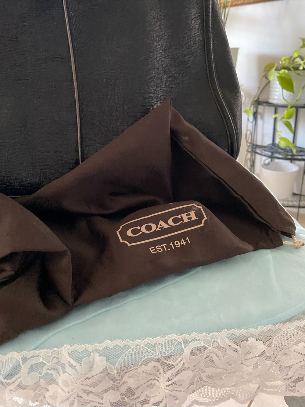 COACH BLACK CAROLINE SHOULDER HANDBAG NWT - Picture 7 of 7